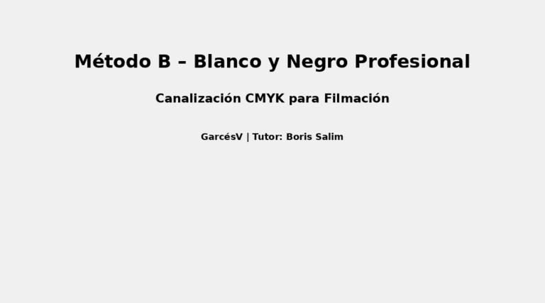 Procesos Técnicos – Blanco y Negro Profesional (Método  + Comparativa)